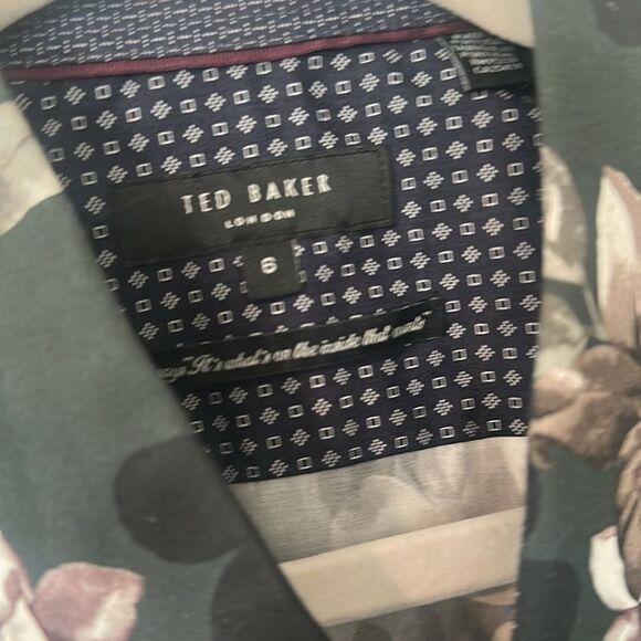 Ted Baker London Verre Slim Fit Floral Shirt 6/XL - Picture 6 of 6